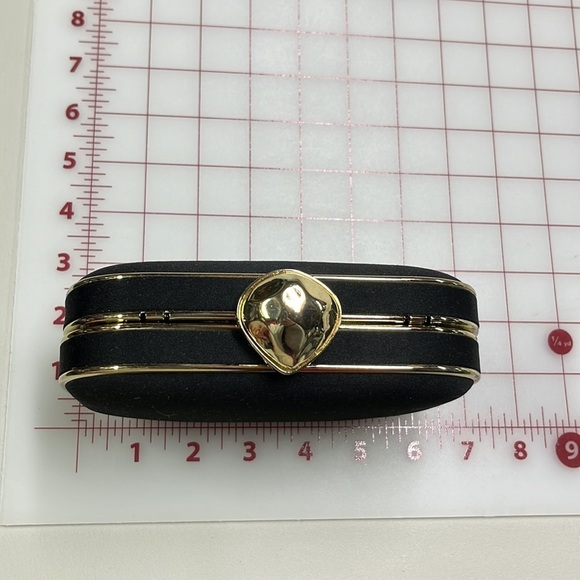 Evening Cocktail NWT Black & Gold Shoulder/Clutch Option Wedding Prom Purse - Picture 6 of 12